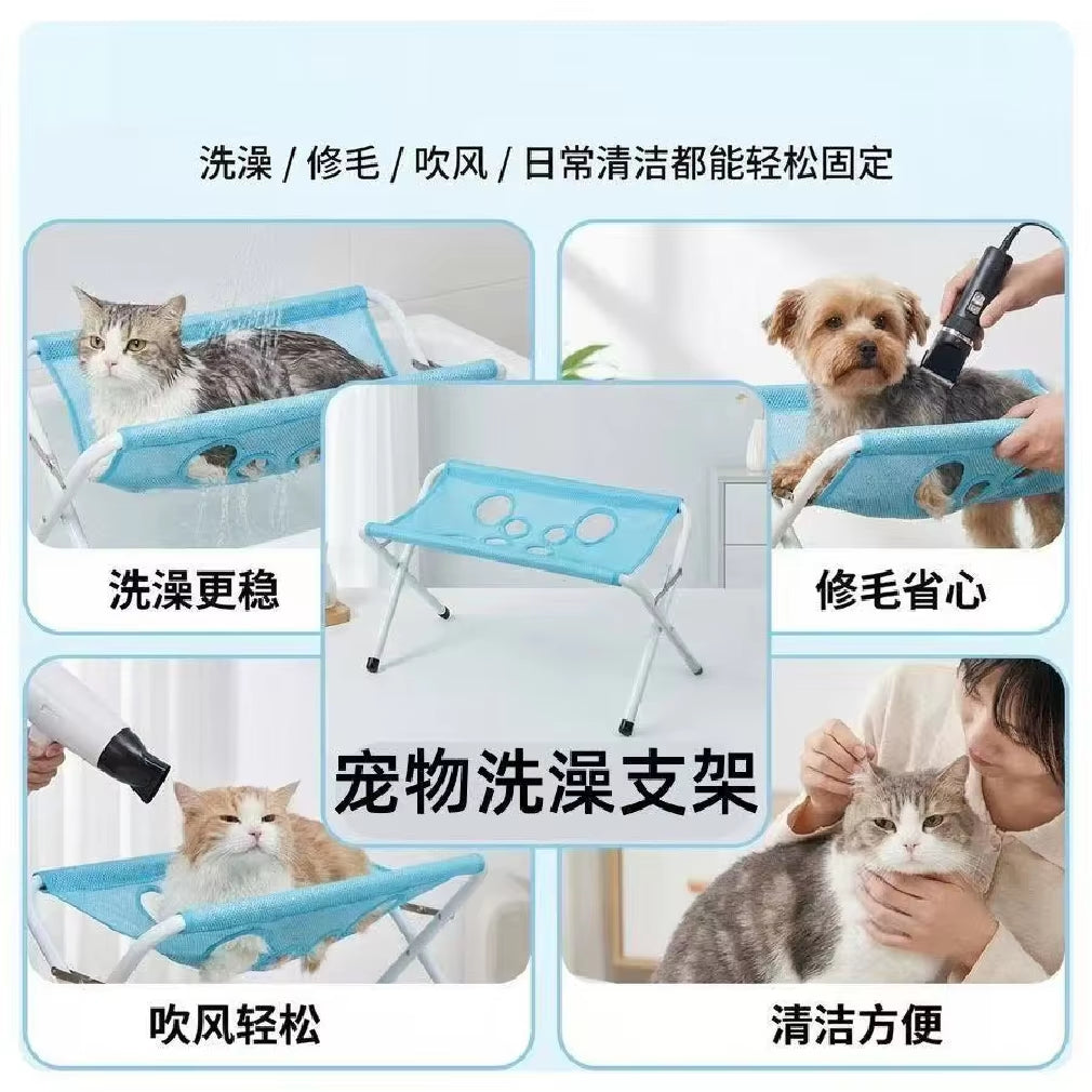 Pet Grooming Hammock with Eight Hole Hanging Harness Cat Grooming Sling for Ear Cleaning Nail Trimming